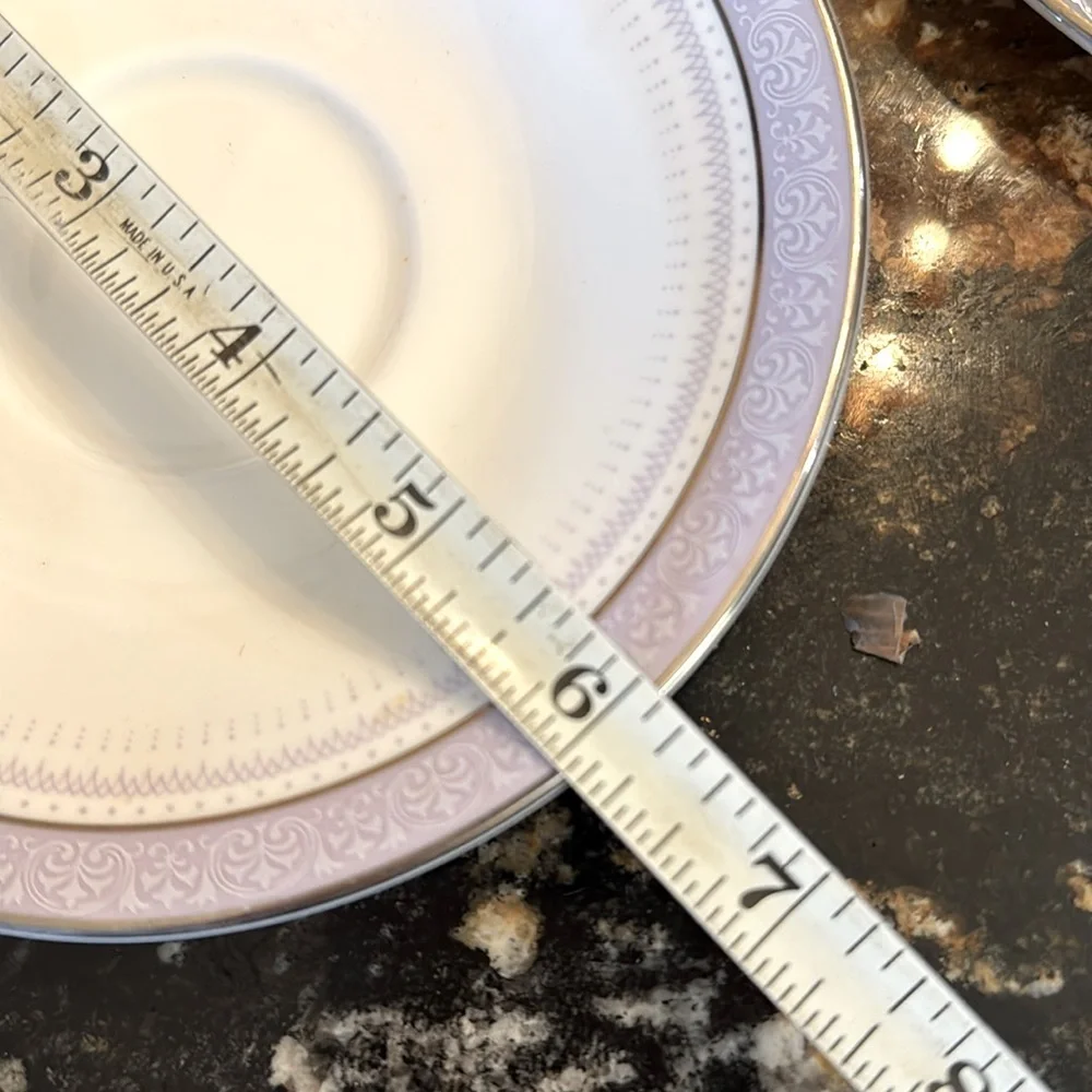 3 piece Elegant White‎ and Lilac Royal Doulton fine Tea China